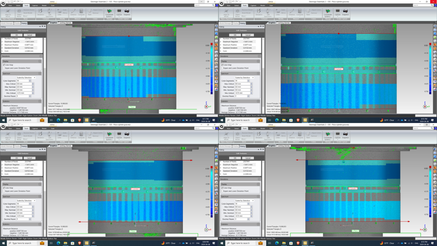 On-site 3D analysis of shaft contact surface roundness deviation