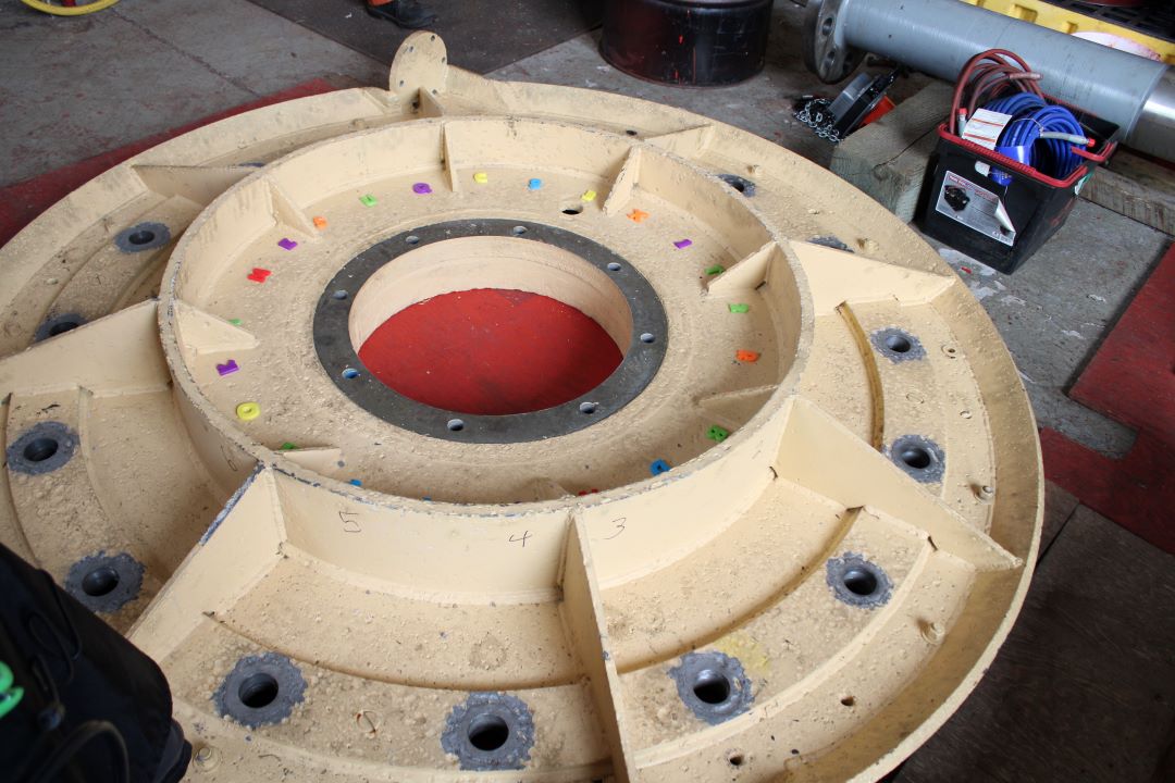 Historic hydropower plant head cover component reverse engineered with structured light scanning