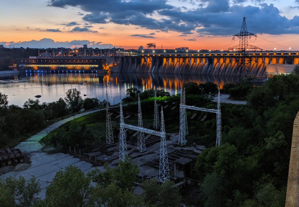 Hydroelectric power plant turbine hall, Canada